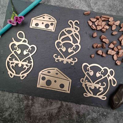 Pilke magneettisetti, Hiiret ja juustot 5 kpl, Matta