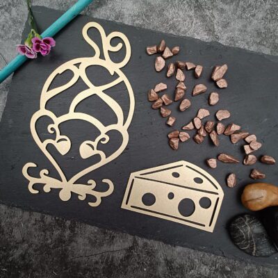 Pilke magneettisetti, Hiiri ja juusto, 2 kpl, Kimaltava