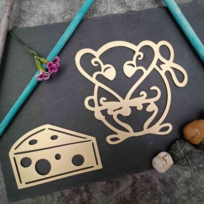 Pilke magneettisetti, Hiiri ja juusto, 2 kpl, Kimaltava