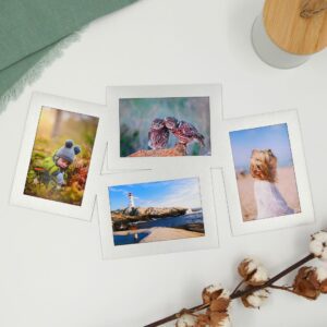 Pilke magneettinen kollaasikehys neljälle 10x15 kuvalle, Kimaltava hopea