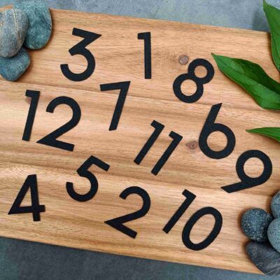 Numerot, kimaltava musta