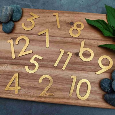 Numerot, teksturoitu kulta