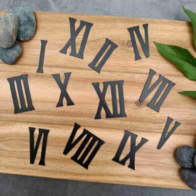 Roomalaiset numerot, matta musta