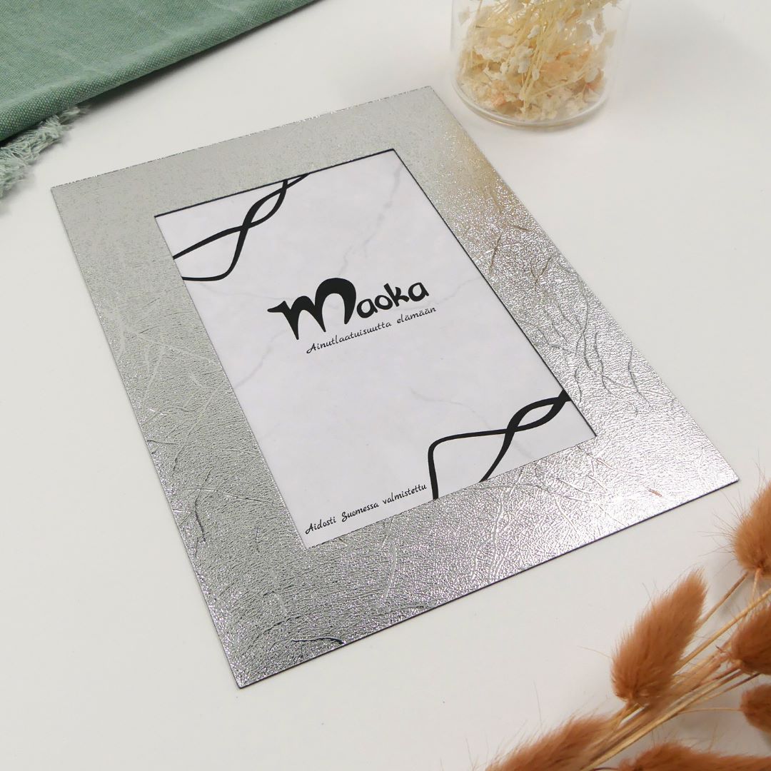 Pilke magneettinen valokuvakehys 10x15 kuvalle, Teksturoitu hopea - Image 3