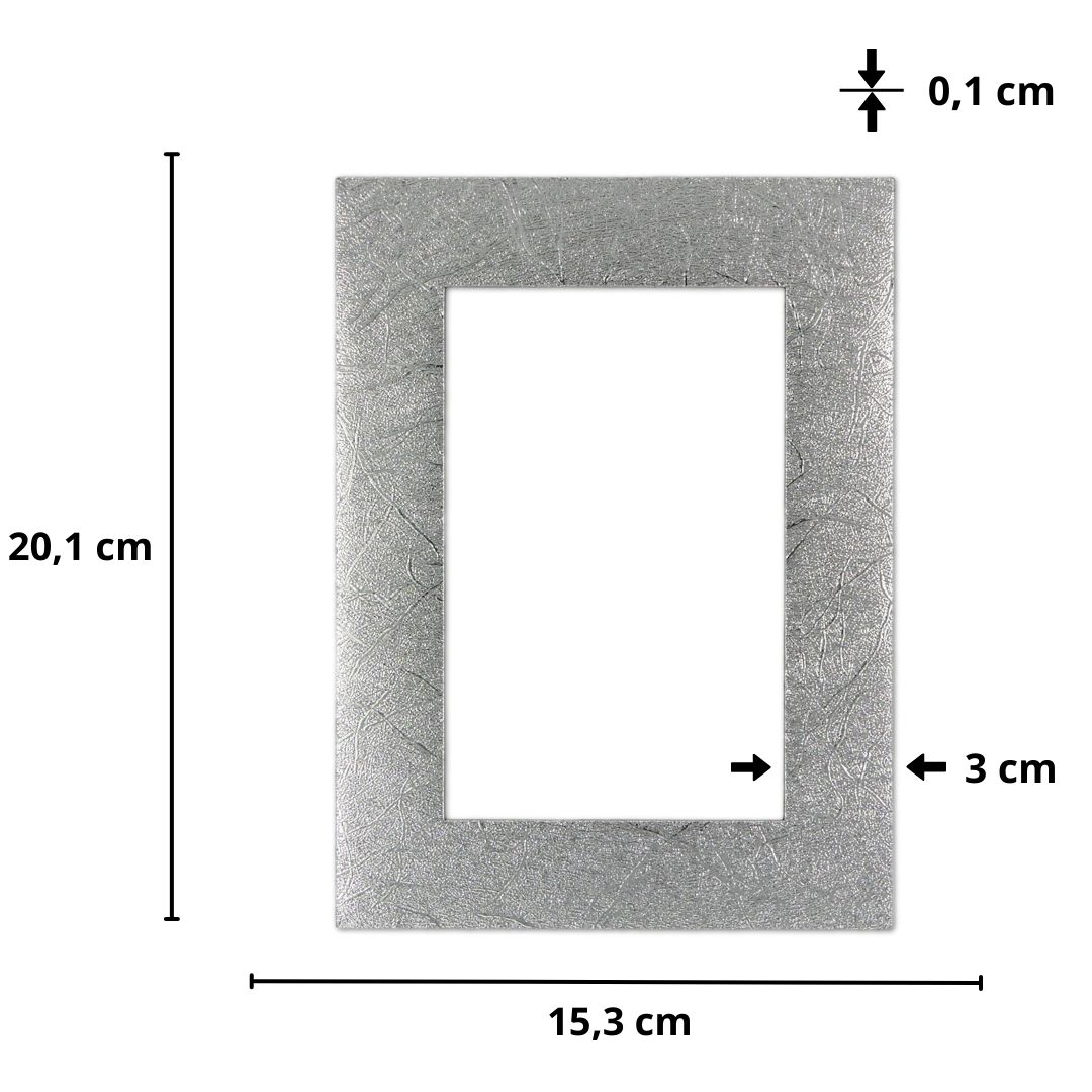 Pilke magneettinen valokuvakehys 10x15 kuvalle, Teksturoitu hopea - Image 5