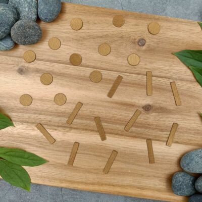 Taival kellon viivat ja pallot, harjattu kupari