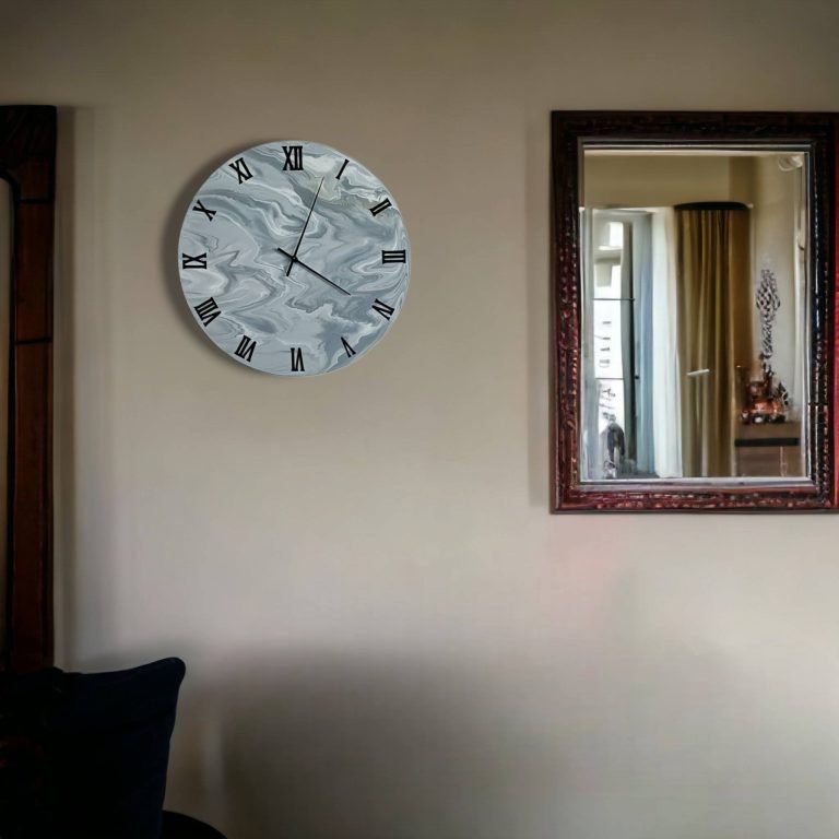 Taival seinäkello matta mustilla numeroilla 4