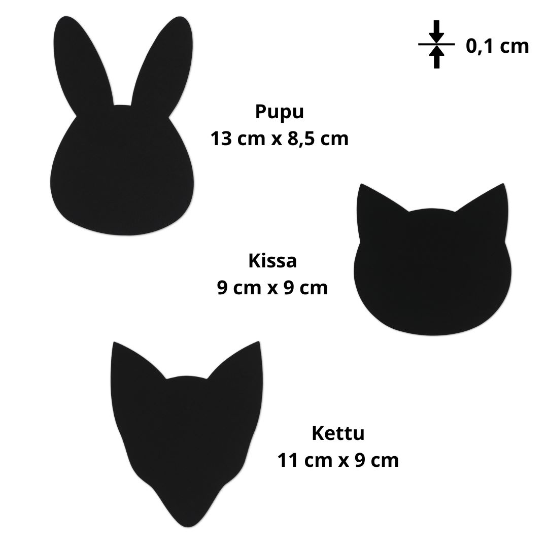 Haave liitutaulu muistilaput, Eläimet, 3 kpl 5 Haave liitutaulu muistilaput, Eläimet, 3 kpl - Image 5