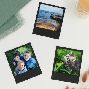 Pilke magneettinen valokuvakehys, Retro 3 kpl, Harjattu musta