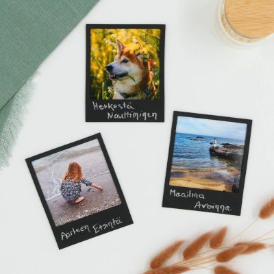 Pilke magneettinen valokuvakehys liitutaulupinnalla, Retro 3 kpl