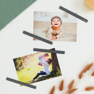 Pilke magneetti 4 kpl valokuville ja muistilapuille, Harjattu harmaa