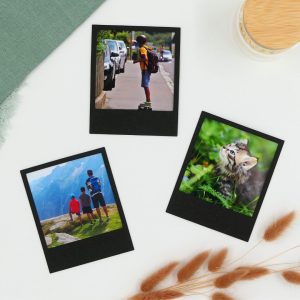 Pilke magneettinen valokuvakehys, Retro 3 kpl, Kimaltava musta