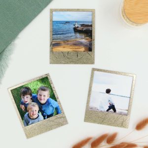 Pilke magneettinen valokuvakehys, Retro 3 kpl, Teksturoitu platina