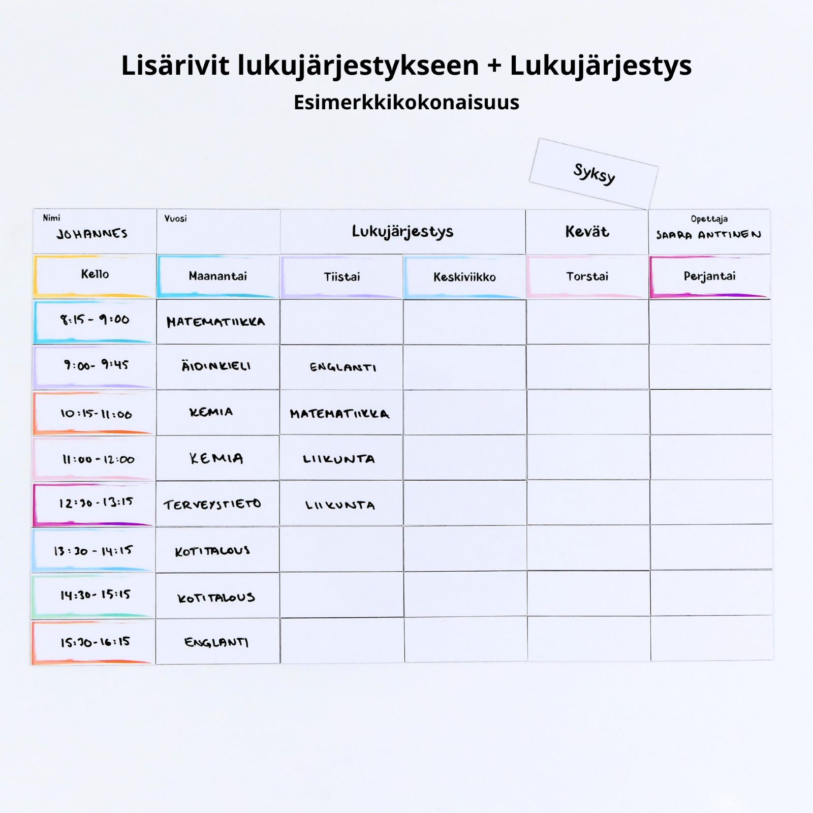 8 MiXit Lukujärjestys 236282-2302 ja MiXit Lisärivit Lukujärjestyksiin 236286-2306, malli 3.1