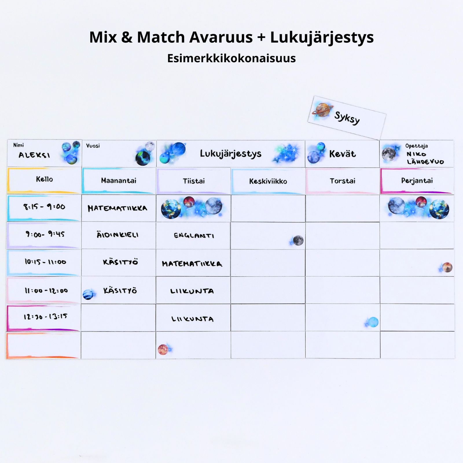 MiXit™ Lukujärjestys - Mix & Match Avaruus 8 MiXit™ Lukujärjestys - Mix & Match Avaruus - Image 8