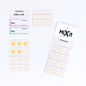 Magneettiset tähtipalat ja nimipalat lasten palkintotauluun omassa myyntipakkauksessaan – MiXit™