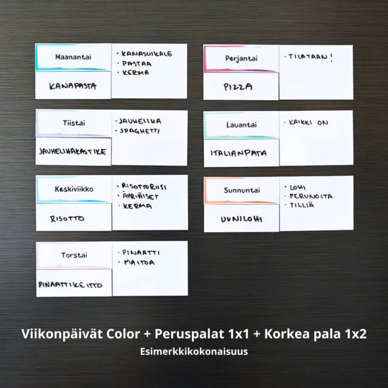 MiXit magneettinen ruokalista jääkaapin oveen